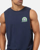 Bleacher Athletic Canberra Raiders NRL Adult Muscle T-Shirt Navy