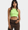 EN ES Women's Illusion Cropped Rib Tank Green