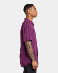 XXIII Marko Button Up Shirt Eggplant