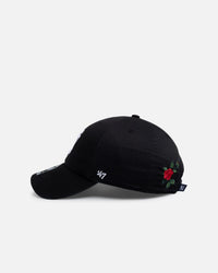 47 Brand New York Yankees "Roses" Clean Up Strapback Black