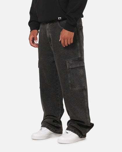 X-Large Baggy Cargo Bull Denim 91 Pants Black