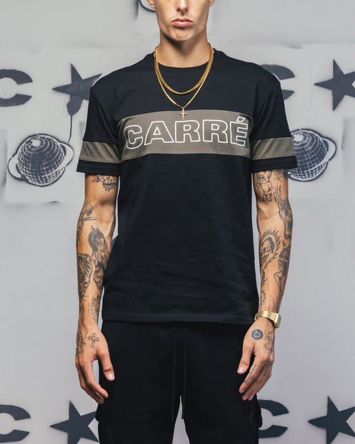 Carre Bars T-Shirt Black/Khaki