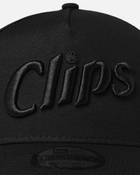 New Era LA Clippers 'NBA Black On Black' 9FORTY A-Frame Snapback Black