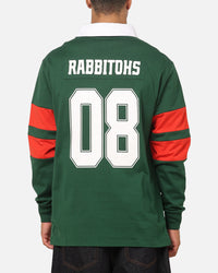 Bleacher Athletic South Sydney Rabbitohs NRL Legacy Rugby Polo Shirt Green