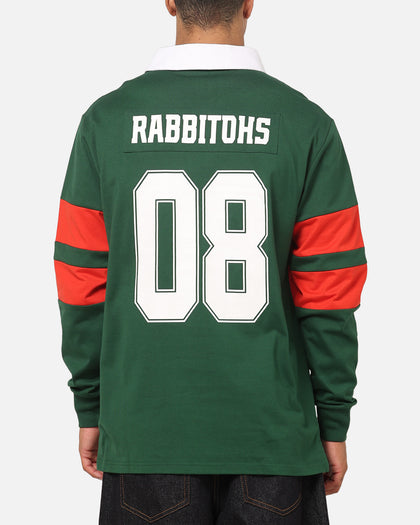 Bleacher Athletic South Sydney Rabbitohs NRL Legacy Rugby Polo Shirt Green