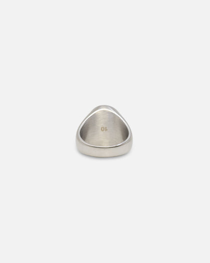 NXS Rose Signet Ring White Gold/Black