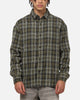 Saint Morta Credo Plaid Long Sleeve Button Up Shirt Green-plaid