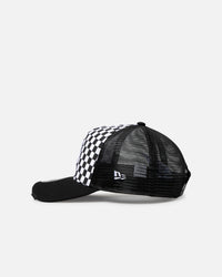 New Era New York Yankees 'Checker Trucker' 9FORTY A-Frame Trucker Snapback White