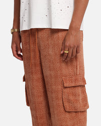 XXIII Boucle Tweed Cargo Pants Rust