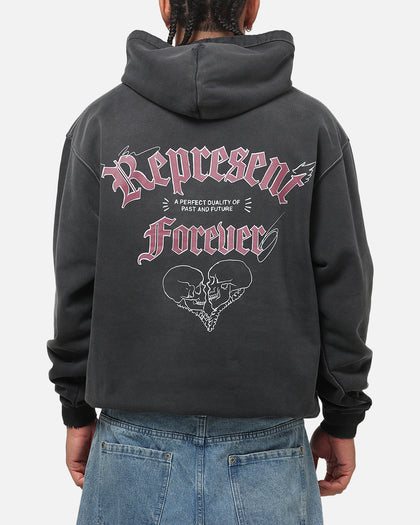 Represent Duality Hoodie Washed Black