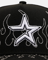 New Era Houston Astros 'Outline Flames' 9FORTY A-Frame Snapback Black