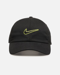 Nike Club Unstructured Swoosh Strapback Cap Black/Green