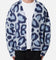 MNML Mohair Leopard Cardigan Sweater Blue