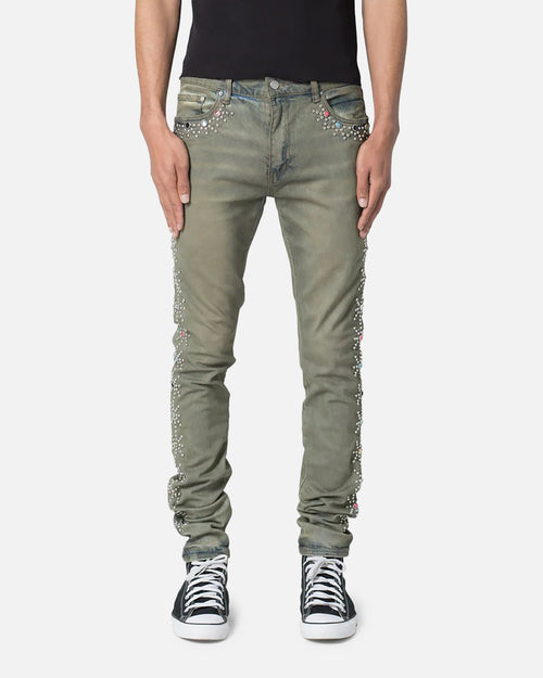 MNML X620 Studded Skinny Denim Jean Blue