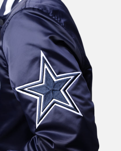 Pro Standard Dallas Cowboys Rib Satin Jacket Midnight Navy