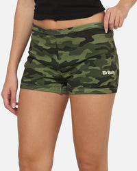 Ed Hardy Women's Crossed Mini Shorts Woodland Camo