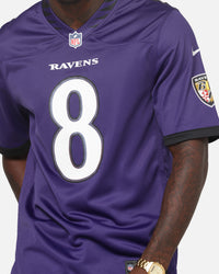 Nike Baltimore Ravens Lamar Jackson #8 Home Game NFL Jersey New Orchid