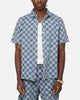 XXIII Checker Board Button Up Shirt Blue