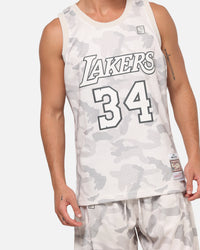 Mitchell & Ness Los Angeles Lakers Shaquille O'Neal #34 Snow Camo Energy Swingman Jersey Vintage White