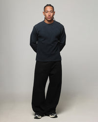 American Thrift Long Sleeve Thermal T-Shirt Washed Black