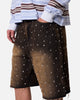 MNML Baggy Stud Denim Shorts Black