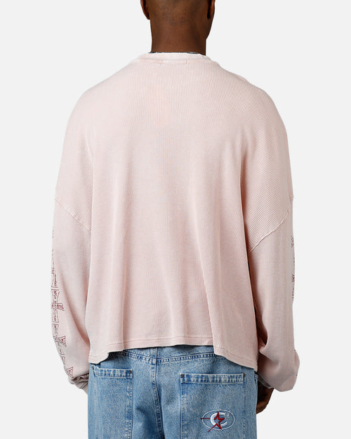 MNML Washed Chopper Thermal Shirt Washed White