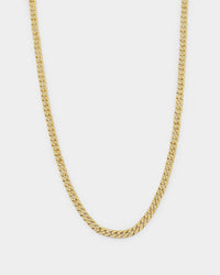 NXS Flat Faced Curb Chain Gold