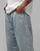 Loiter Star Born Pleated Jorts Blue Washed Denim