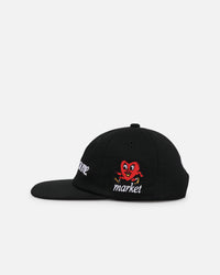 Market Fragile 6 Panel Snapback Black