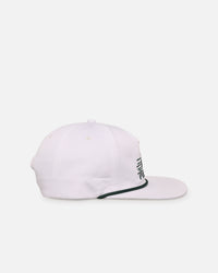 Malbon Cotton Twill Rope Snapback Hat White