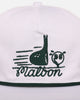 Malbon Cotton Twill Rope Snapback Hat White