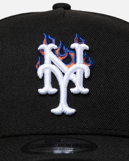 New Era New York Mets 'Flame Logo' 9FORTY A-Frame Snapback Black