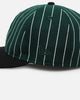 New Era Los Angeles Lakers 9FIFTY Retro Melton Pinstripe Strapback Dark Green/Black