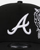New Era Atlanta Braves 'Ornate Rose' 9FORTY A-Frame Snapback Black/White
