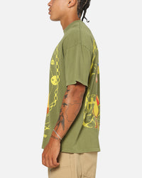 73Studio X One Piece Usopp Vintage T-Shirt Military Green