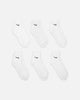 Nike Everyday Cotton Cushioned Ankle Socks 6 Pack White/Black