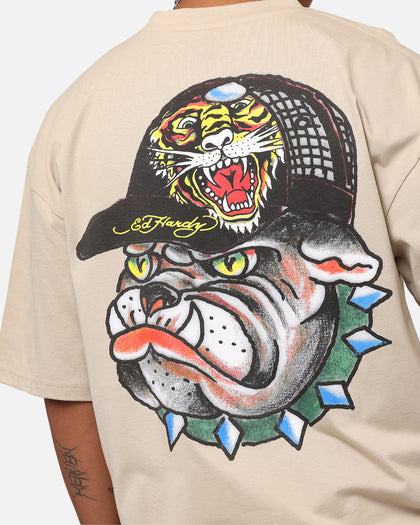 Ed Hardy Bulldog T-Shirt Stone