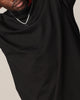 Saint Morta Old English Mock Neck T-Shirt Black/Red