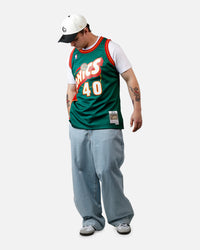 Mitchell & Ness Shawn Kemp Seattle SuperSonics #40 '95-'96 Road Swing Jersey Green