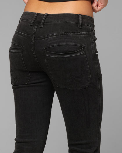 Loiter Women's Wraith Bootcut Jeans Black