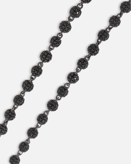 Saint Morta 4mm Iced Ball Chain Iced Black