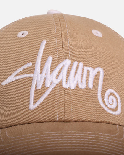 S Double Shawn Script Strapback Sand
