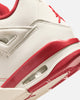 Jordan Women's Air Jordan 4 Retro "Pale Ivory and Tough Red" Pale Ivory