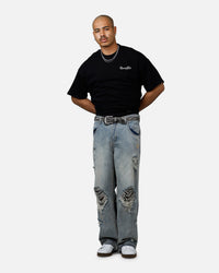 Carre Side Script Oversized T-Shirt Black/White