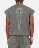 Saint Morta Athletc Cut Off Sweat T-Shirt Washed Charcoal