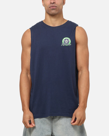 Bleacher Athletic Canberra Raiders NRL Adult Muscle T-Shirt Navy