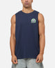 Bleacher Athletic Canberra Raiders NRL Adult Muscle T-Shirt Navy