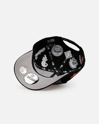 New Era Chicago White Sox 'All Over Embroidery' 9FORTY A-Frame Snapback Black