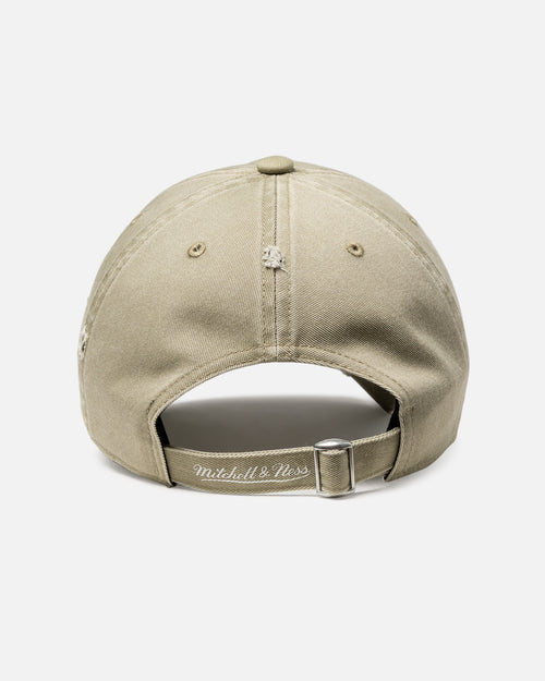 Mitchell & Ness Boston Celtics 'Gothic Arch' Dad Fit Strapback Gravel Stone