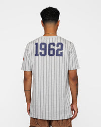 New Era Houston Astros Pinstripe T-Shirt Grey